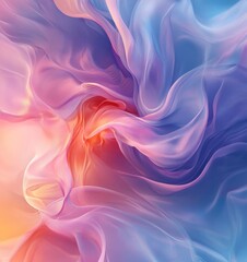 Obraz premium Soft Fluid Abstract Design, Generative AI