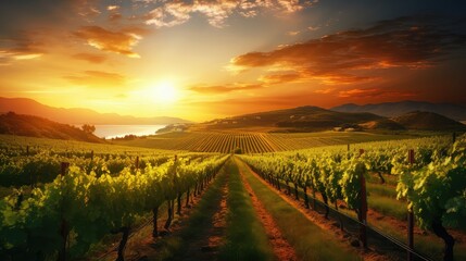 Naklejka premium picturesque wine template