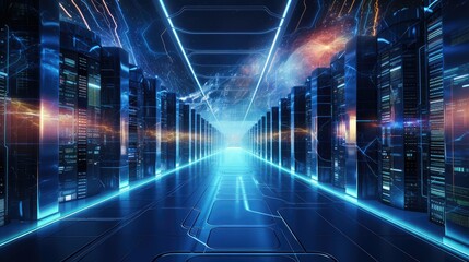 Fototapeta premium processing big data background