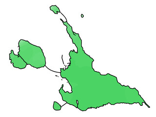 少しゆるい宮古島 伊良部島地図 沖縄県 西日本 離島