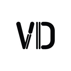 VD monogram logo design letter text name symbol monochrome logotype alphabet character simple logo