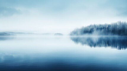 Fototapeta premium lake blue fog texture