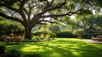 Fototapeta premium branches yard trees
