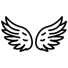 Obraz premium Fairy Wings Vector Icon