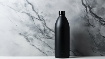 minimalist black blank bottle