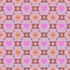 Seamless pattern with pink