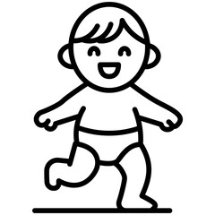 Fototapeta premium Baby Milestones Vector Icon