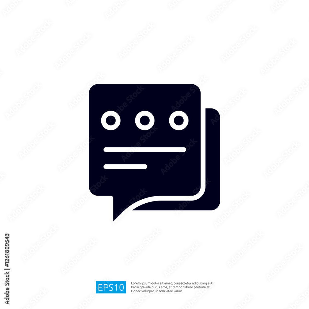 Poster this image features a minimalist design of speech bubbles, symbolizing communication and conversatio
