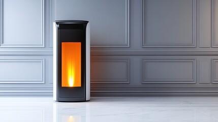 Modern Electric Fireplace in Elegant Room Interior