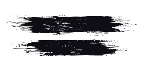 Big collection of grunge black paint, ink brush strokes. Brushes, lines, brush, strokes, grunge, dirty, backdrop. Grunge backgrounds set - stock vector.
