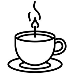 Coffee Candle Vector Icon