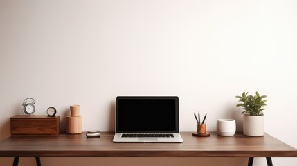 modern blank desktop on desk