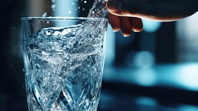 cler filling a glass of water