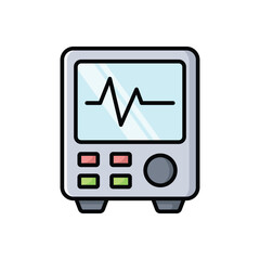 ECG machine icon vector design template simple and clean