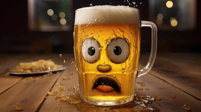 glass crying beer