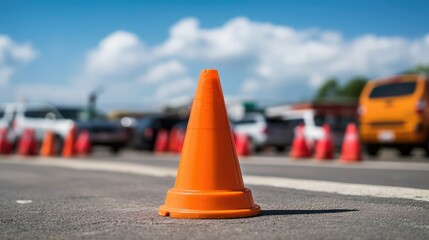 traffic orange safety cone