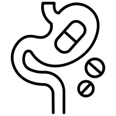 Stomach Pill Vector Icon