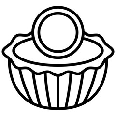 Egg Tart Vector Icon