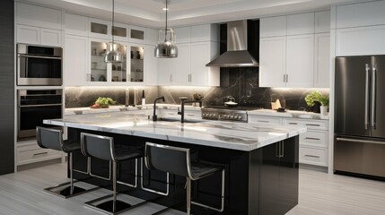 steel designer kitchen