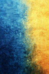 Obraz premium Bright Yellow and Blue Gradient with a Grainy Texture, Generative AI