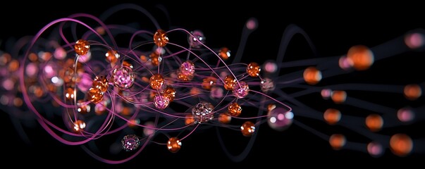 Detailed depiction of electron cloud densities around atomic nuclei