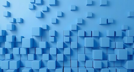 3d blue blocks background