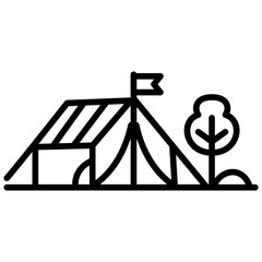 Campground Marker Vector Icon