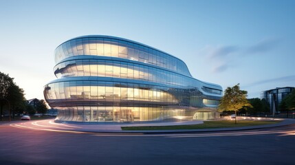 Obraz premium innovative glass office building