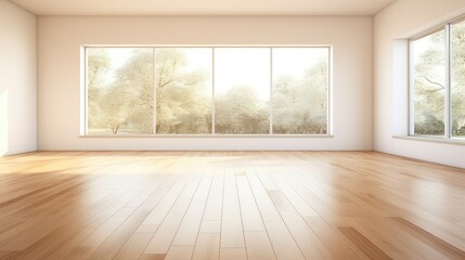 Fototapeta premium walls empty room with wood floor