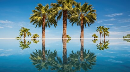 Obraz premium water royal palm tree