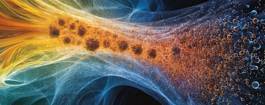 Detailed depiction of electron cloud densities around atomic nuclei
