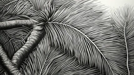 texture palm tree drawing