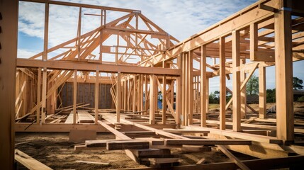 work wood house frame