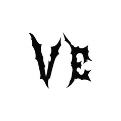VE monogram logo design letter text name symbol monochrome logotype alphabet character simple logo