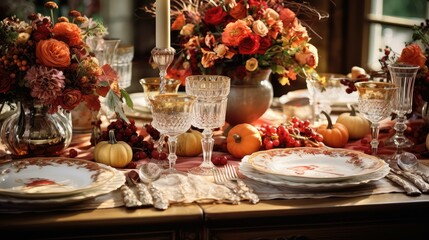 Fototapeta premium colorful autumn table