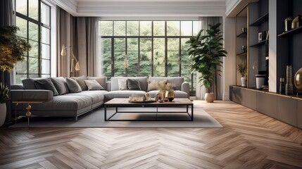 Fototapeta premium grey wood flooring planks