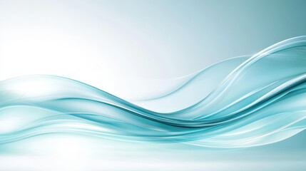 Fototapeta premium Icy blue and soft silver gradient with smooth flowing lines and modern design