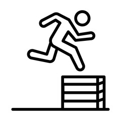 Box Jump Vector Icon
