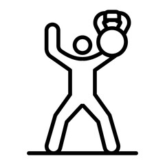 Kettlebell Swing Vector Icon