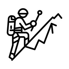 Mountain Climbers Vector Icon