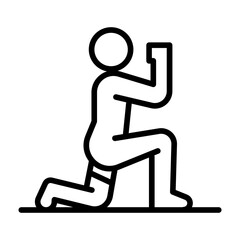 Pistol Squat Vector Icon