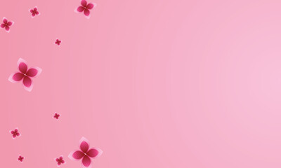 Gradient background with pink flowers