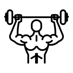 Shoulder Press Vector Icon