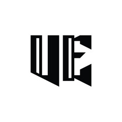 VE monogram logo design letter text name symbol monochrome logotype alphabet character simple logo