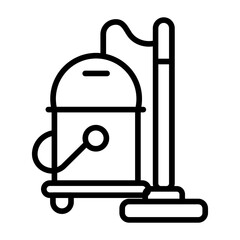 Vacuuming Carpet Vector Icon