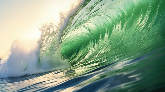 sun light green wave