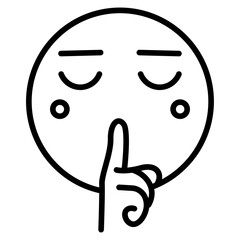 Shushing Face Icon