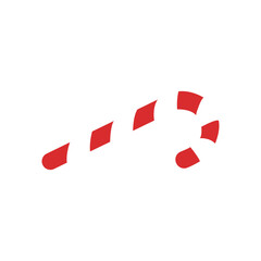 Candy Cane Vector Flat Icon Design