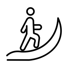 Incline Walk Vector Icon
