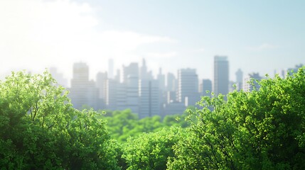 Fototapeta premium green city landscape